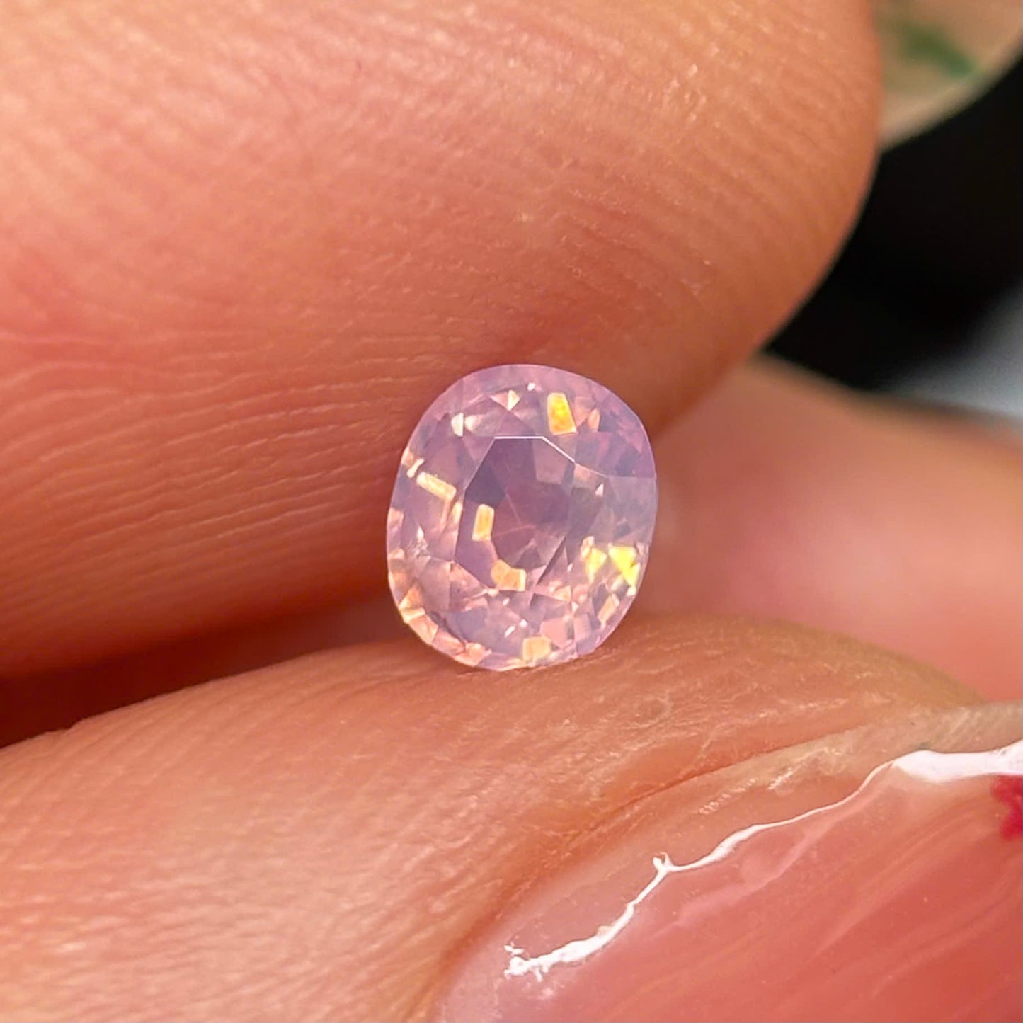 0.49ct Natural Milky Light Purple Sapphire Vietnam