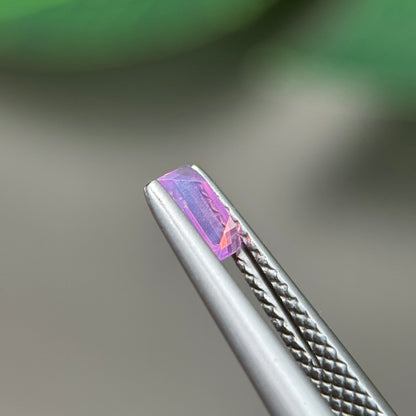 0.39 ct Natural Pink Milky Sapphire Vietnam. Emerald Shape. No Treatment.