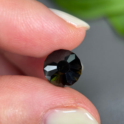 2,61ct Natural Dak Green Tourmaline Vietnam. Round Shape. No Treatment, No Heat Tourmaline Luc Yen.