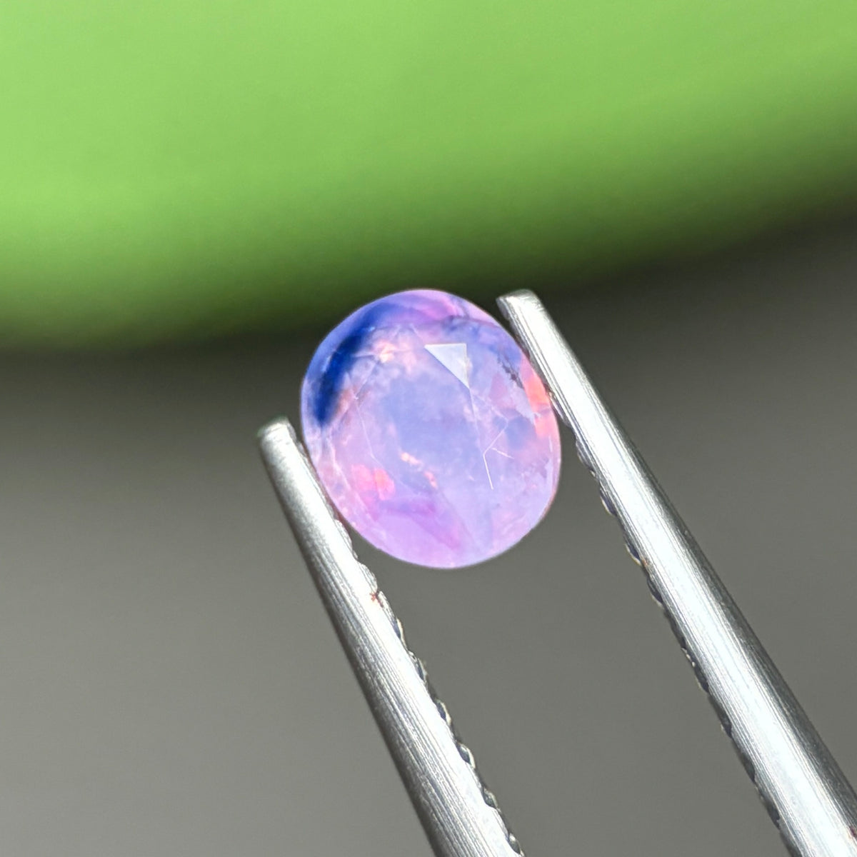 0,41ct Natural Pink Milky Sapphire Vietnam. Cushion Shape. No Treatment Milky Sapphire Luc Yen.