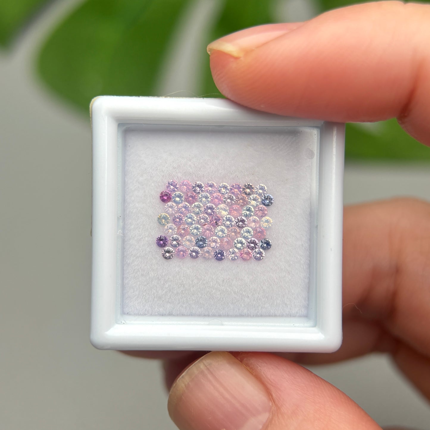 1,0ct/59Pcs Natural Sapphire Vietnam, Round Shape, C1 Quality, No Treatment Sapphire Luc Yen.