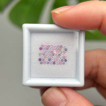 1,0ct/59Pcs Natural Sapphire Vietnam, Round Shape, C1 Quality, No Treatment Sapphire Luc Yen.
