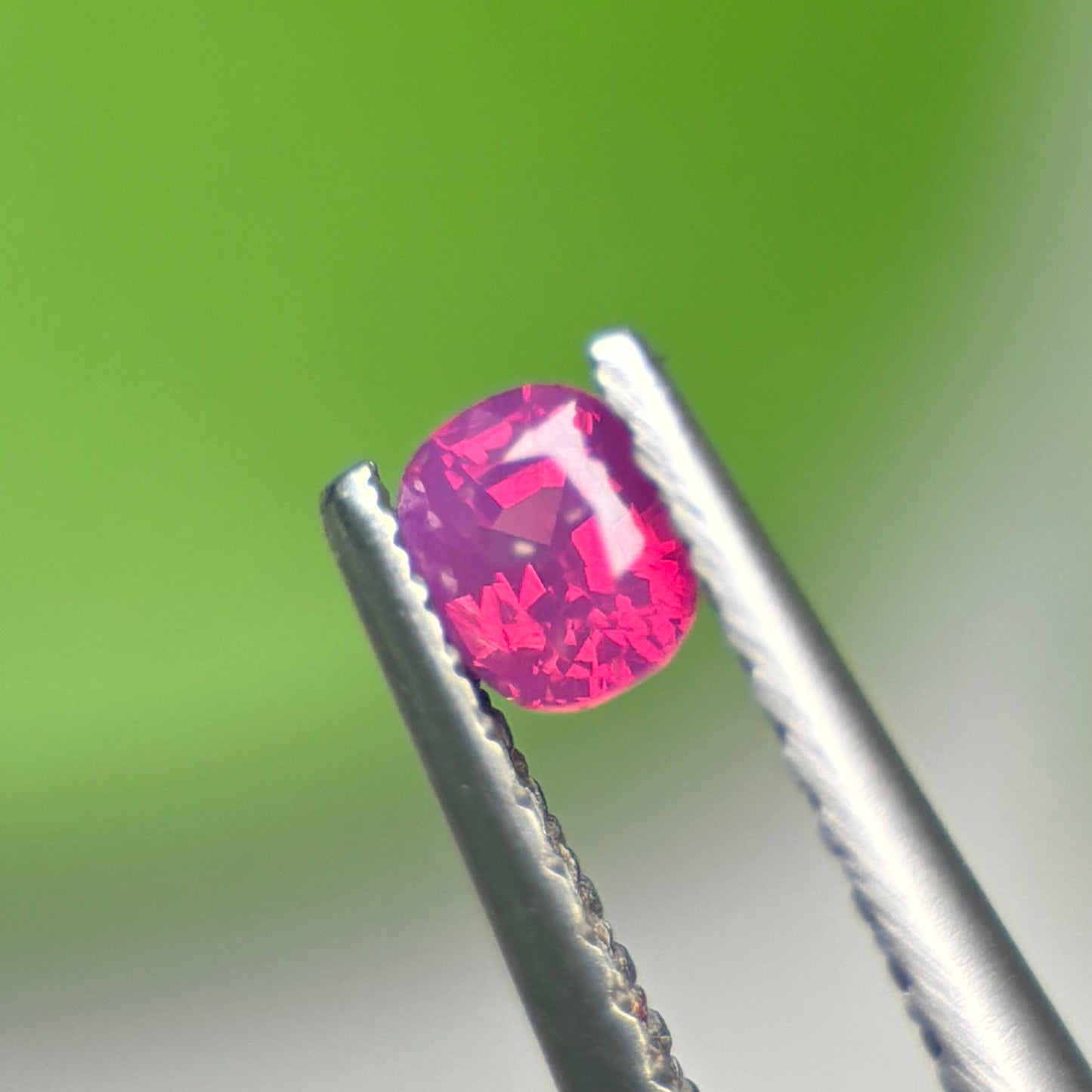 0,23ct Natural Pink Milky Sapphire Vietnam. Cushion Shape. No Treatment Milky Sapphire Luc Yen.