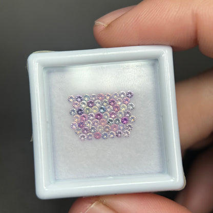 1,0ct/ 58Pcs Natural Sapphire Vietnam, Round Shape, C1 Quality, No Treatment Sapphire Luc Yen.