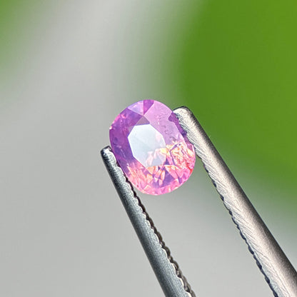 0.50 ct Natural Purplish Pink Milky Sapphire Vietnam. Cushion Shape. No Treatment.