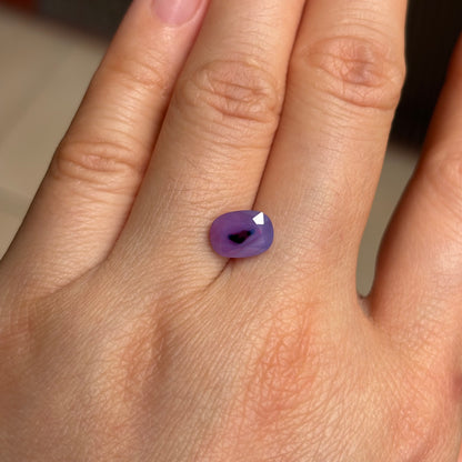 2.35ct Natural Purple Milky Sapphire Vietnam, No Treatment, Special Bird In The Stone