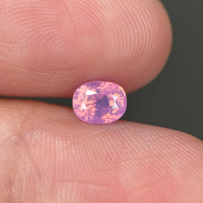 0.84 ct Natural Pink Milky Sapphire Vietnam. Oval Shape. No Treatment.