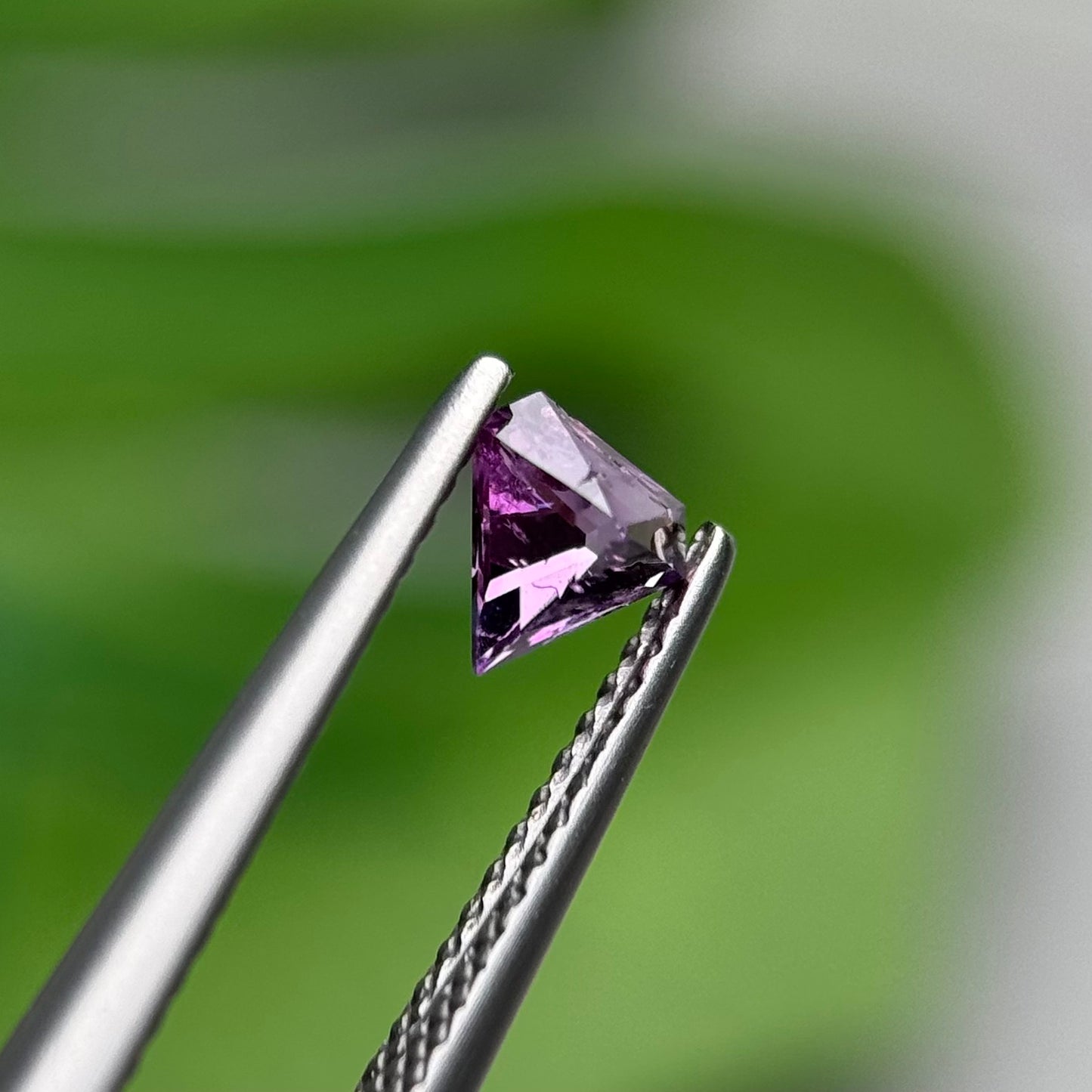 0.49 ct Natural Purple Milky Sapphire Vietnam. Freeform. No Treatment.