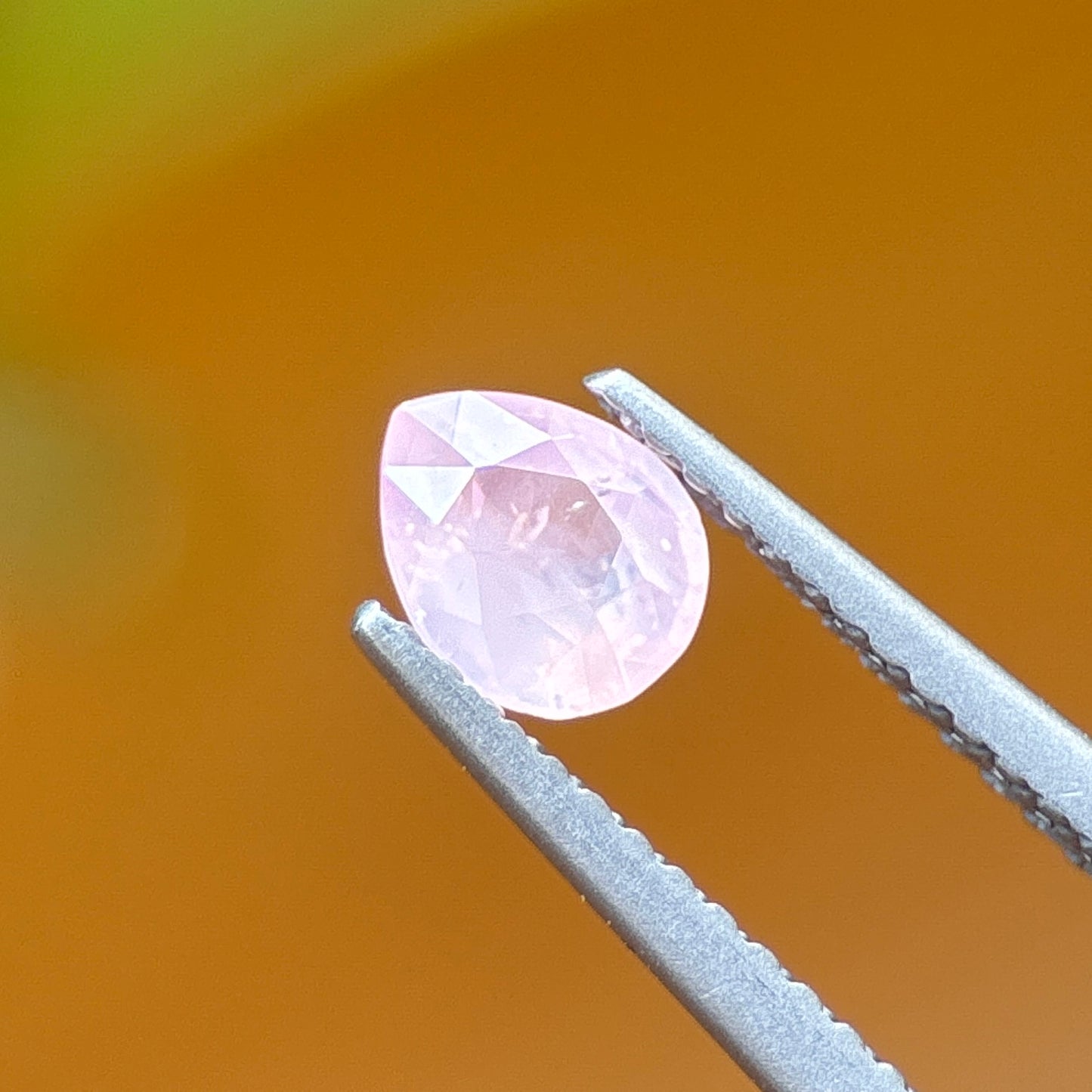 0.58 ct Natural Pink Milky Sapphire Vietnam. Pear Shape. Unheat.