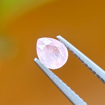 0.58 ct Natural Pink Milky Sapphire Vietnam. Pear Shape. Unheat.