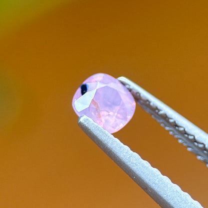 0.39 ct Natural Pinkish Purple Milky Sapphire Vietnam. Cushion Shape. Unheat.