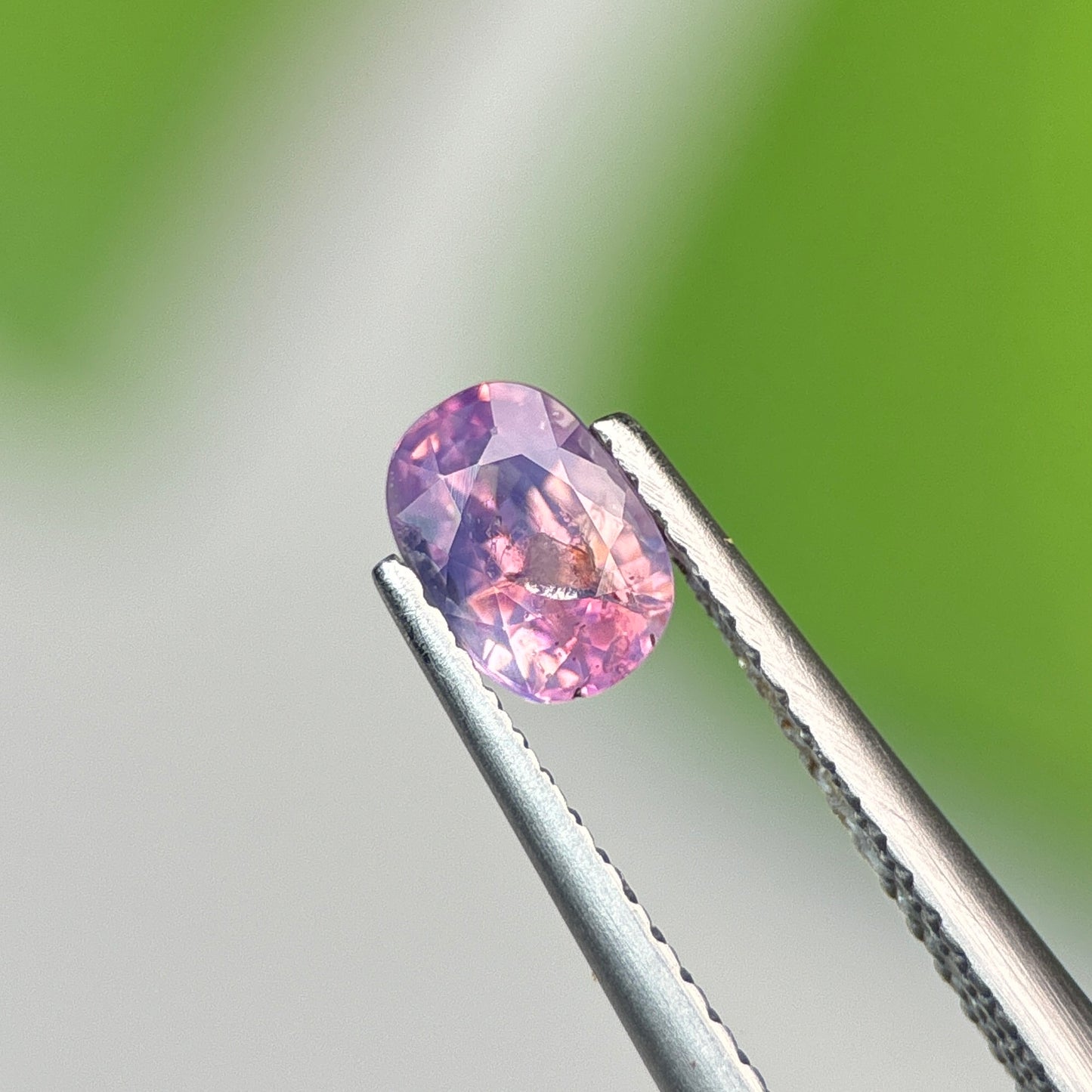 0.74 ct Natural Purple Milky Sapphire Vietnam. Cushion Shape. No Treatment.