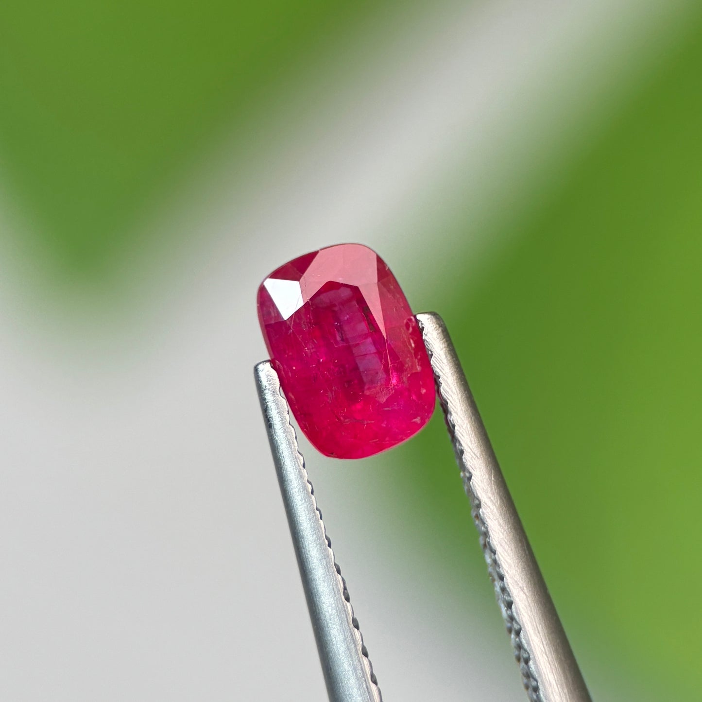 0.79 ct Natural Ruby Viet Nam. Cushion Shape. No treatment.
