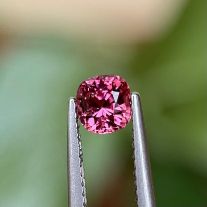 0.73ct Natural Pink-Orange Spinel Vietnam. Cushion Shape.