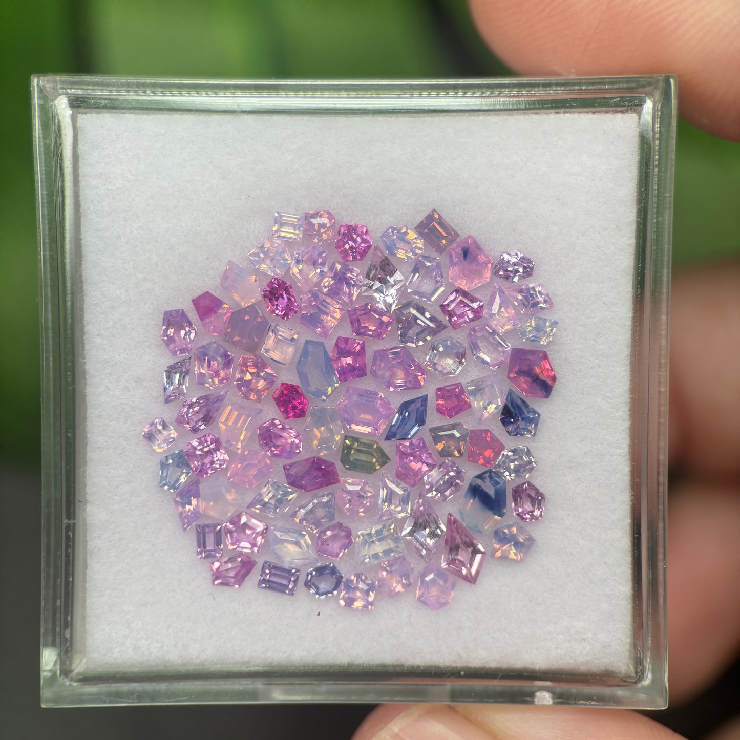 8,0ct/75Pcs Natural Milky Sapphire Vietnam. Freeform. No Treatment Milky Sapphire Luc Yen.