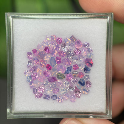 8,0ct/75Pcs Natural Milky Sapphire Vietnam. Freeform. No Treatment Milky Sapphire Luc Yen.