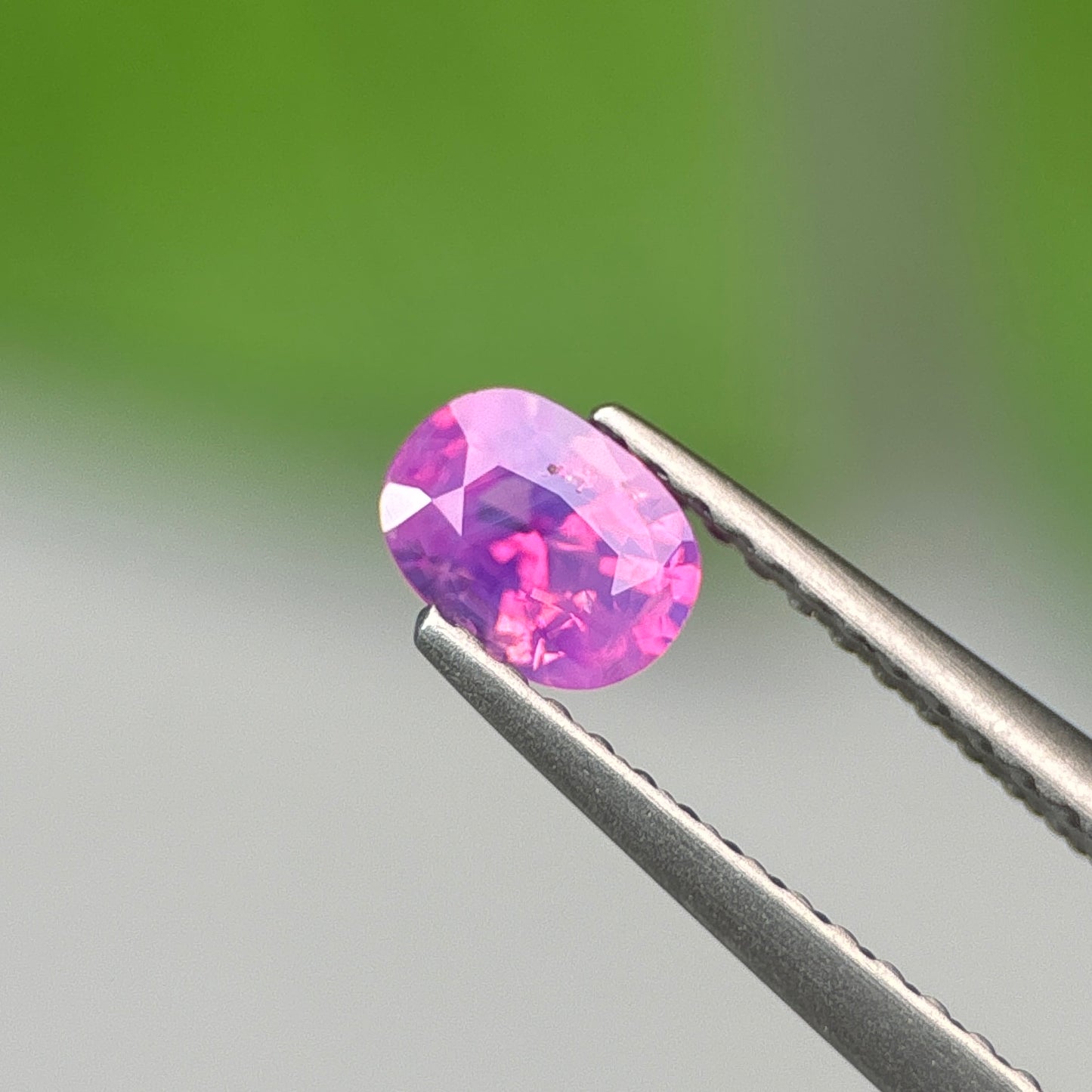 0.42 ct Natural Purple Milky Sapphire Vietnam. Cushion Shape. No Treatment.