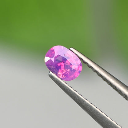 0.42 ct Natural Purple Milky Sapphire Vietnam. Cushion Shape. No Treatment.