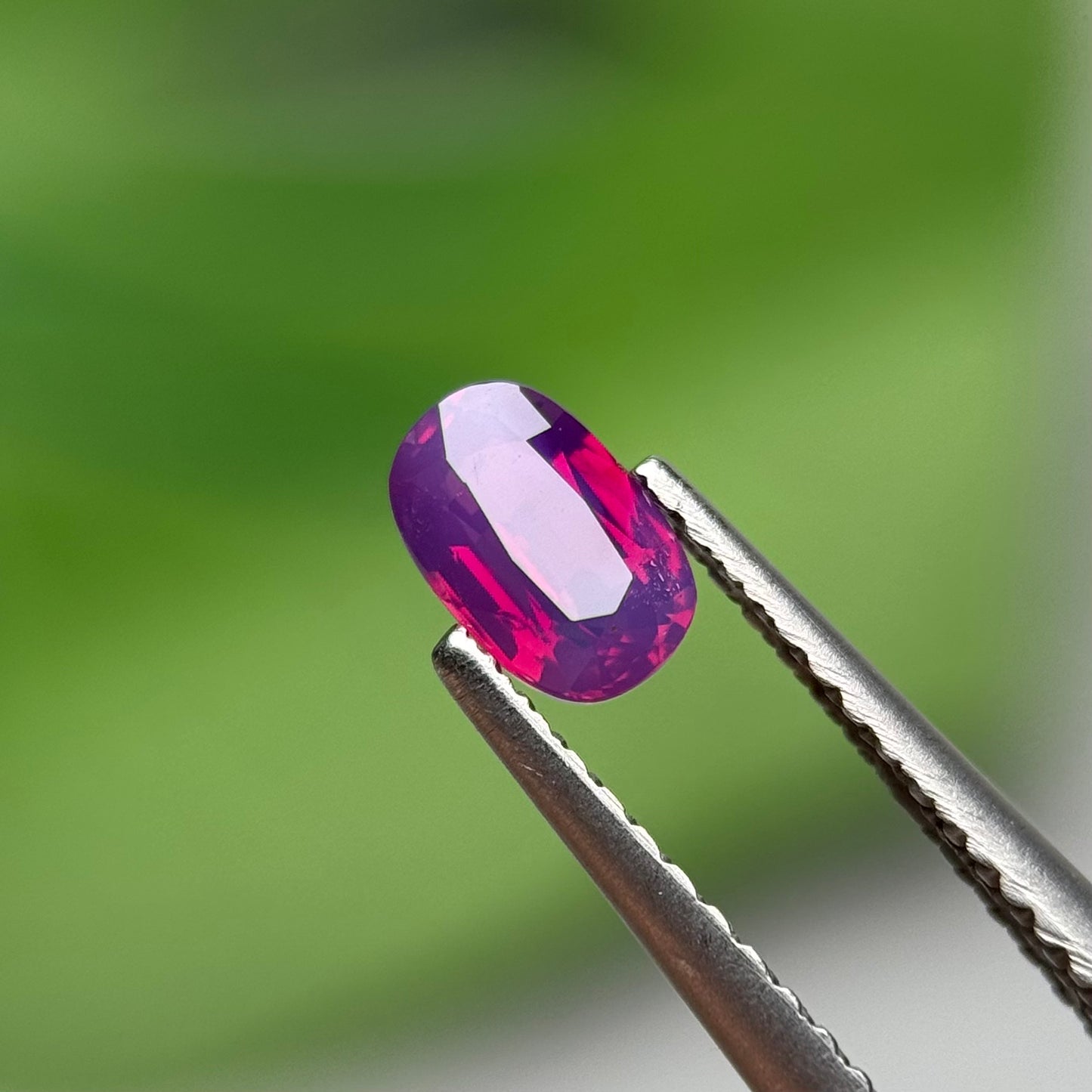 0.53 ct Natural Pinkish Purple Milky Sapphire Vietnam. Cushion Shape. No Treatment.
