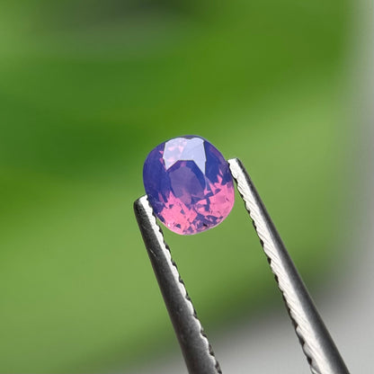 0.43 ct Natural Pinkish Purple Milky Sapphire Vietnam. Cushion Shape. No Treatment.