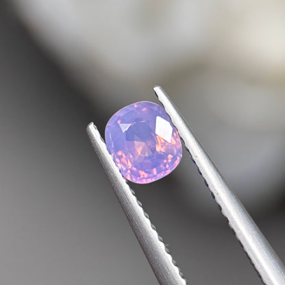 0,55ct Natural Pinkish Purple Milky Sapphire Vietnam. Cushion Shape. No Treatment Milky Sapphire Luc Yen.