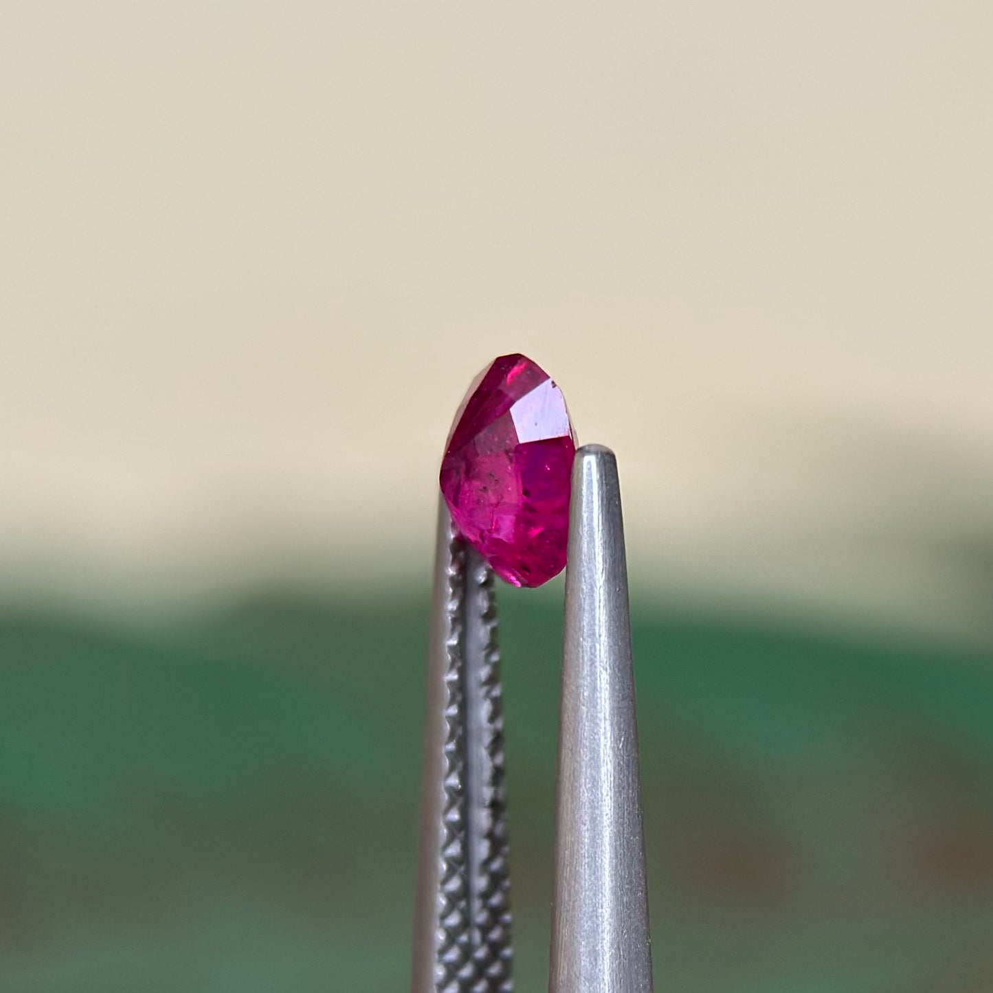 0.64 ct Natural Ruby Viet Nam. Cushion Shape. No treatment.