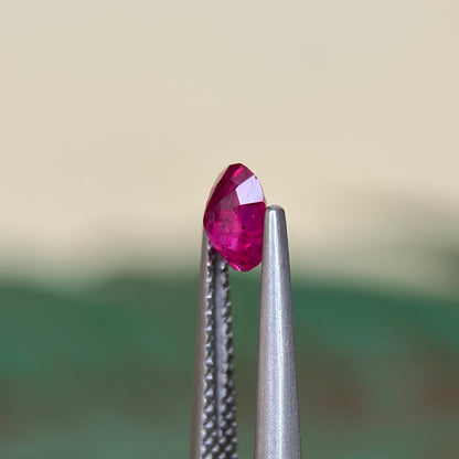 0.64 ct Natural Ruby Viet Nam. Cushion Shape. No treatment.