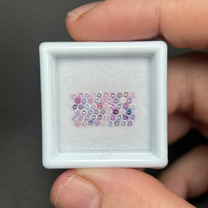 1,0ct/57Pcs Natural Sapphire Vietnam, Round Shape, C1 Quality, No Treatment Sapphire Luc Yen.