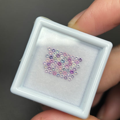 1,0ct/ 58Pcs Natural Sapphire Vietnam, Round Shape, C1 Quality, No Treatment Sapphire Luc Yen.