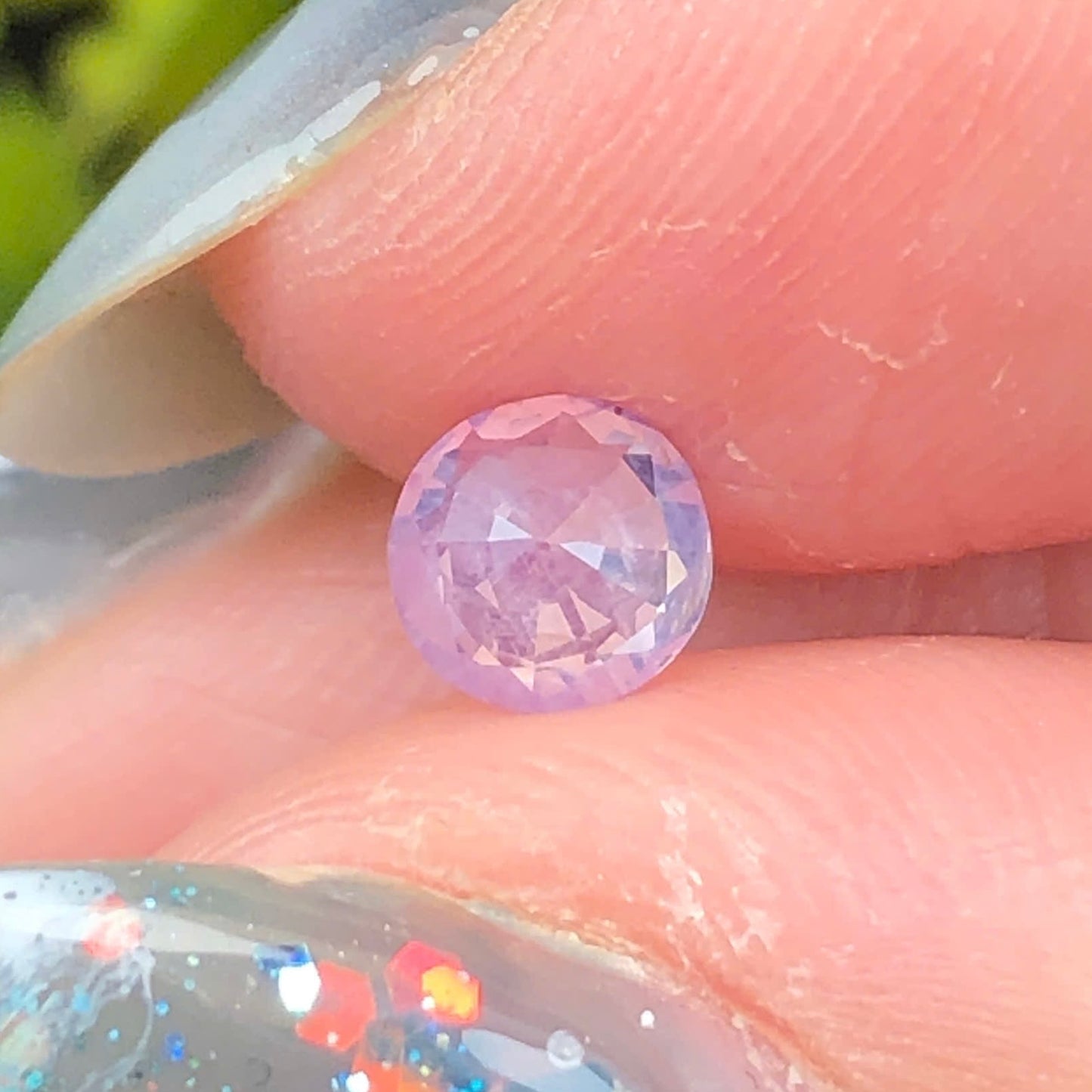0,40ct Natural White Sapphire Vietnam. Round Shape. No Treatment Sapphire Luc Yen.