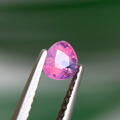 0.54 ct Natural Purplish Pink Milky Sapphire Vietnam. Cushion Shape. Unheat.