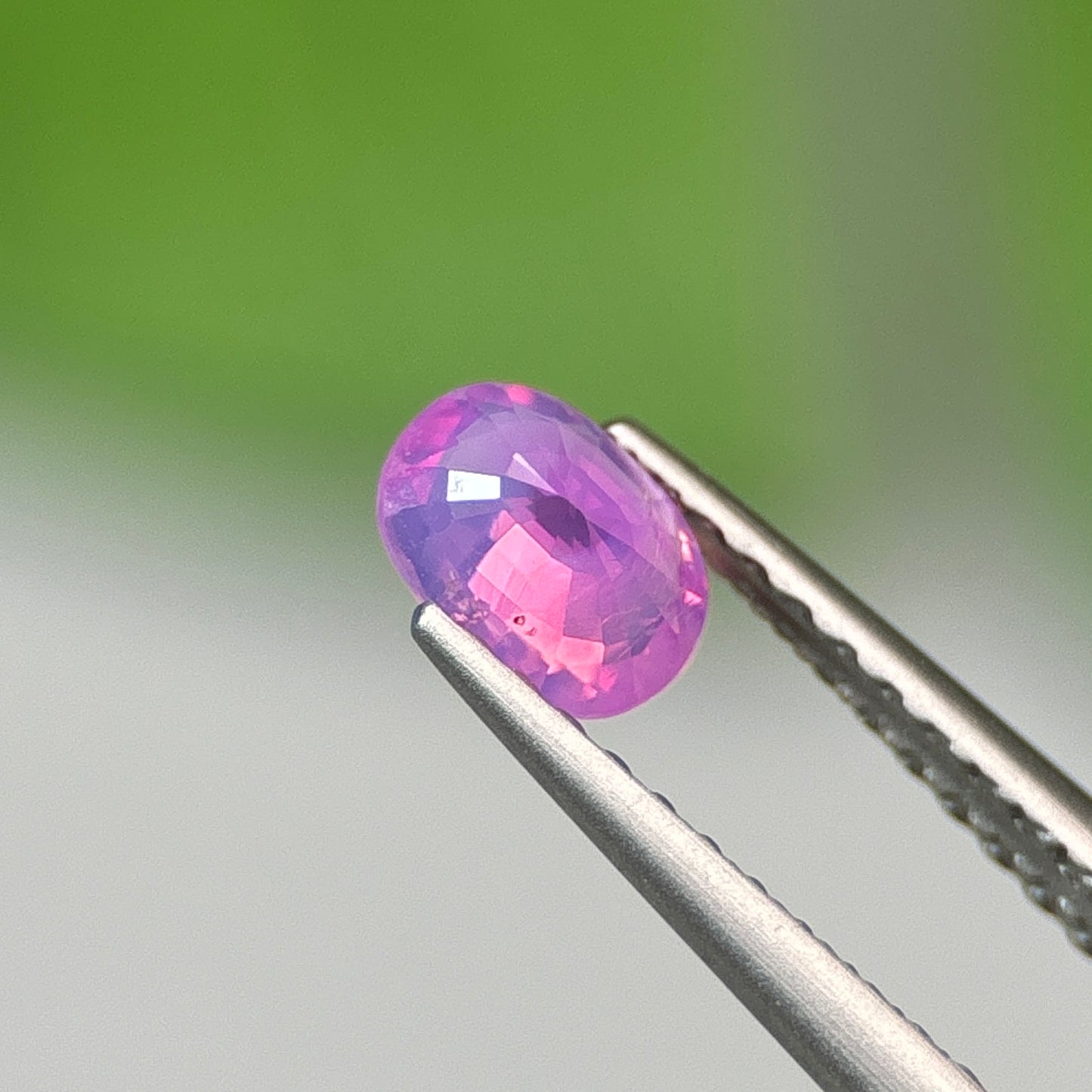 0.42 ct Natural Purple Milky Sapphire Vietnam. Cushion Shape. No Treatment.