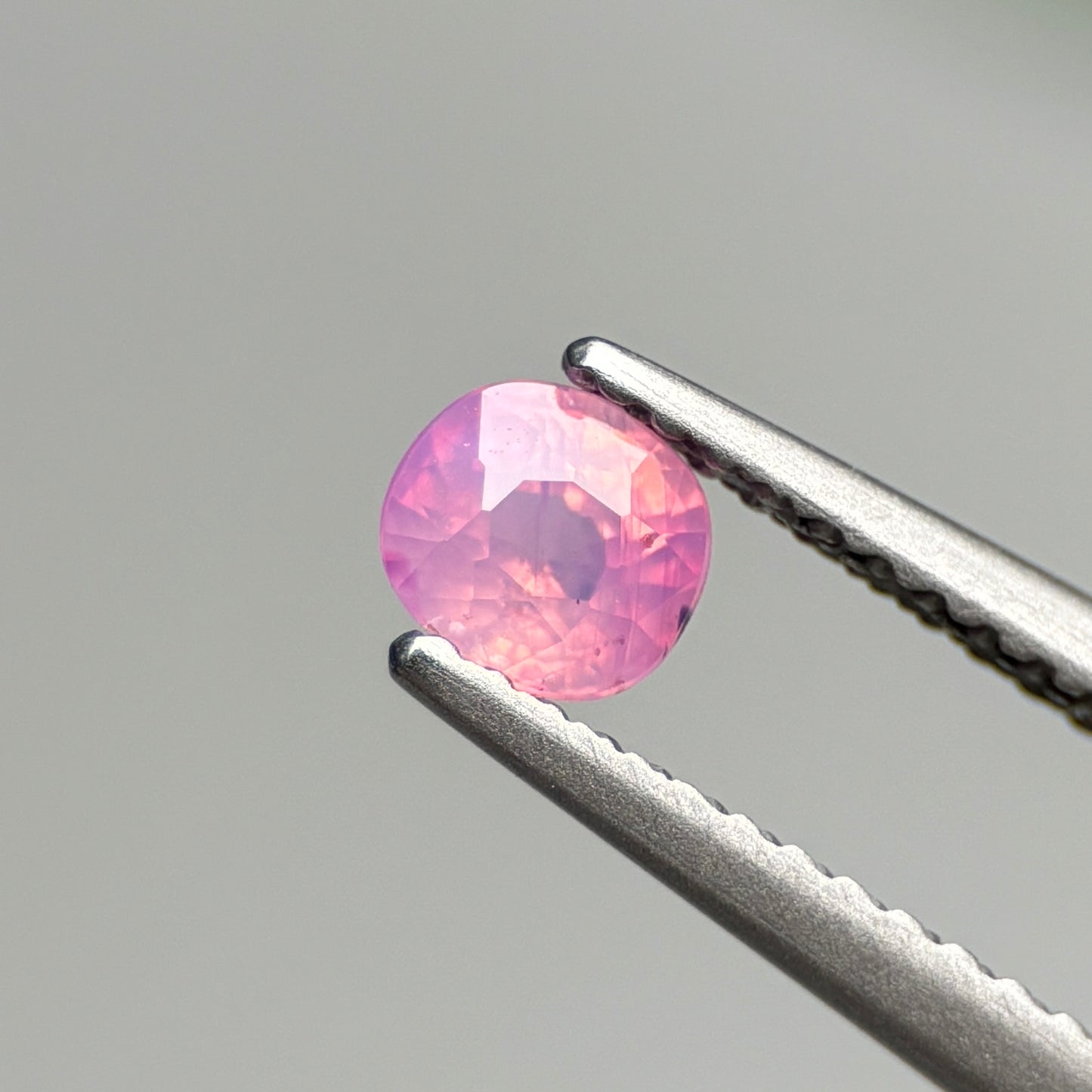 0.46 ct Natural Pink Milky Sapphire Vietnam. Cushion Shape.