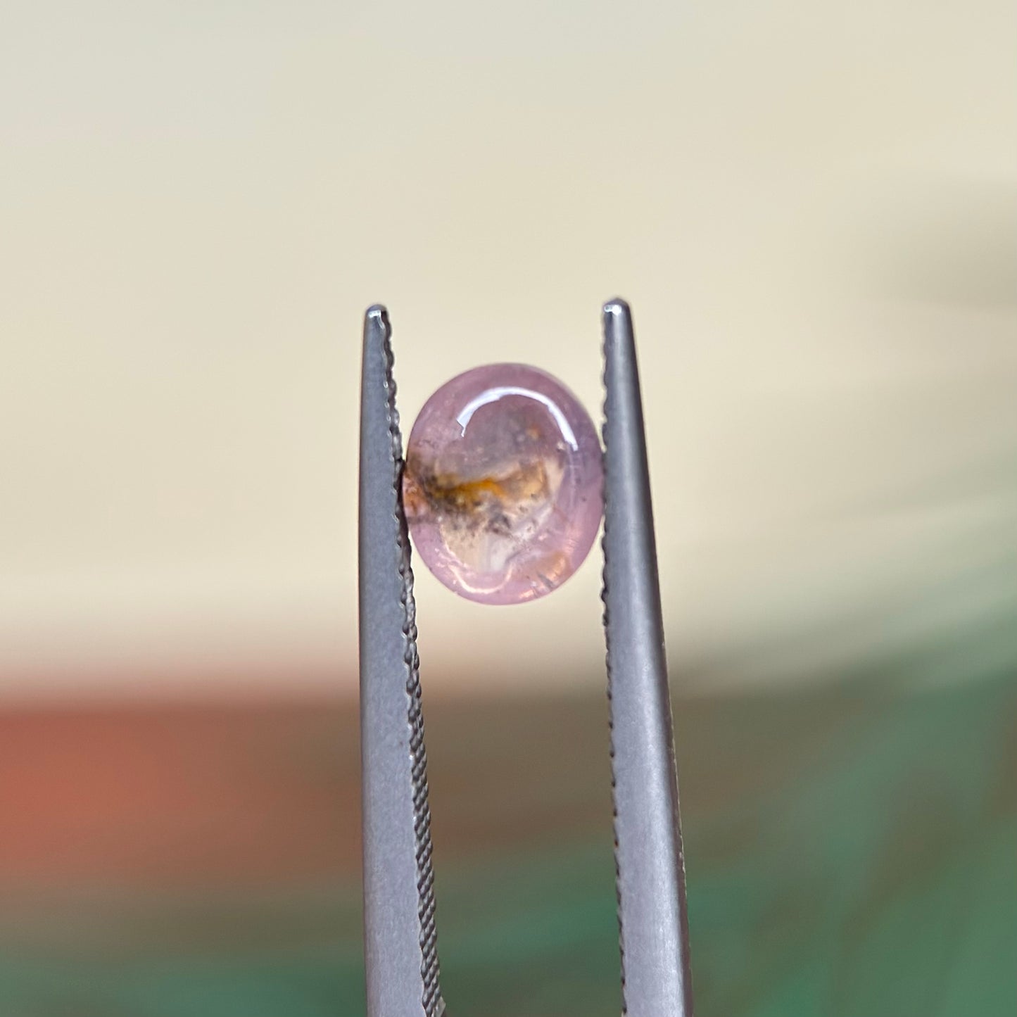 1.81 ct Natural Lite Brow Sapphire Viet Nam. Cacbochon Cut. No treatment.