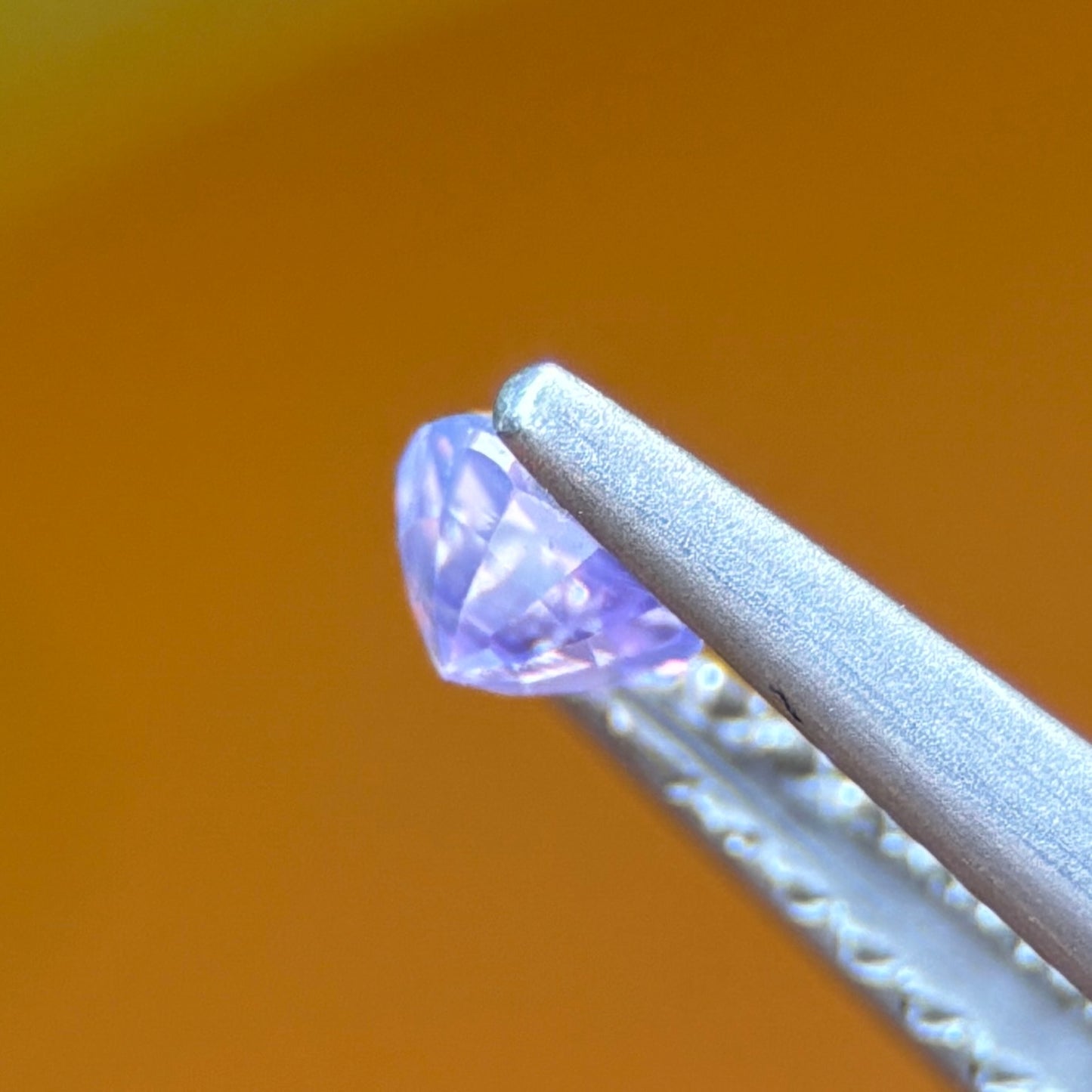 0.20 ct Natural Purple milky Sapphire Vietnam. Cushion Shape. No Treatment.
