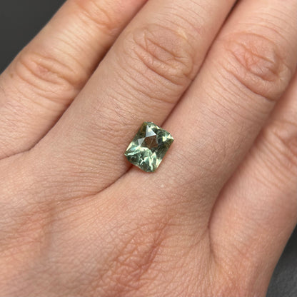 2,25ct Natural Yellowish Green Tourmaline Vietnam. Emerald Shape. No Treatment, No Heat Tourmaline Luc Yen.