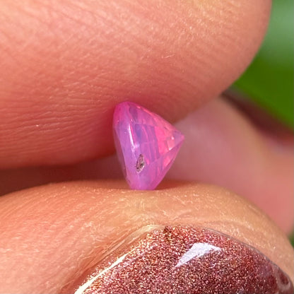 0.54 ct Natural Pink Milky Sapphire Vietnam. Cushion Shape. No Treatment.