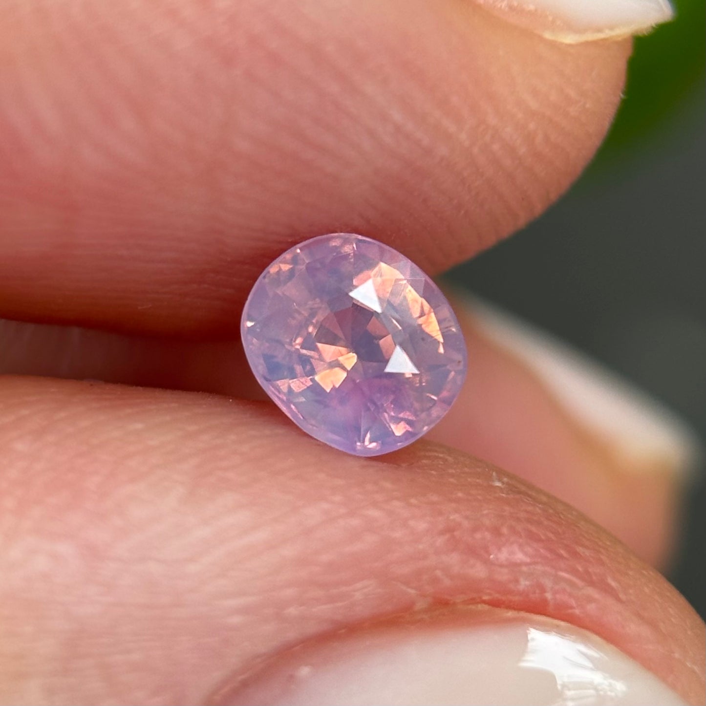 0.56 ct Natural Pink Milky Sapphire Vietnam. Cushion Shape. No Treatment.