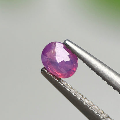 0.37 ct Natural Pinkish Purple Milky Sapphire Vietnam. Cushion Shape.
