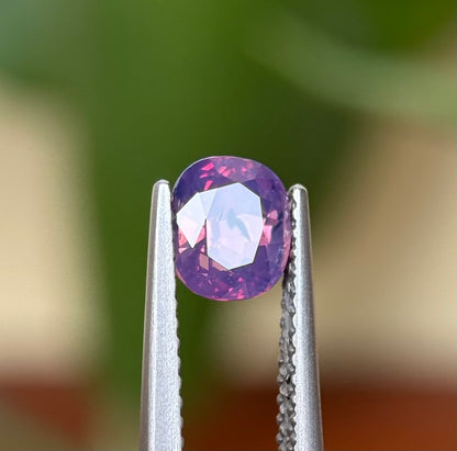 1.40 ct Natural Pinkish Purple Silky Sapphire Vietnam. Cushion