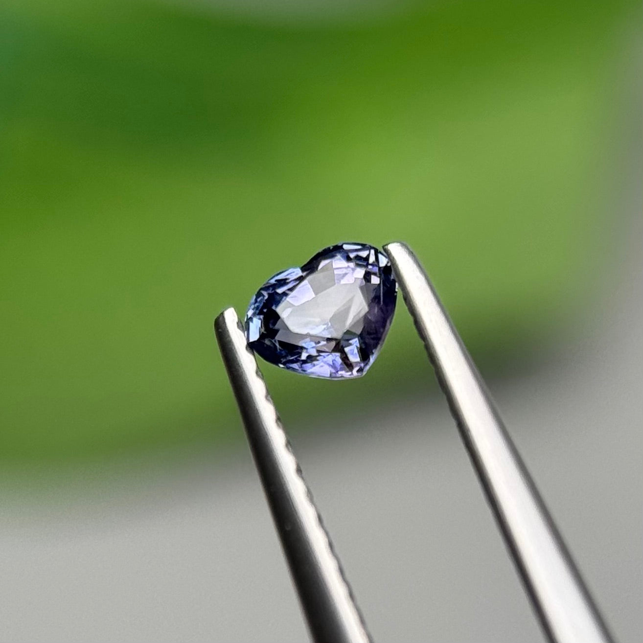 0.43 ct Natural Blue Milky Sapphire Vietnam. Heart Shape. No Treatment.