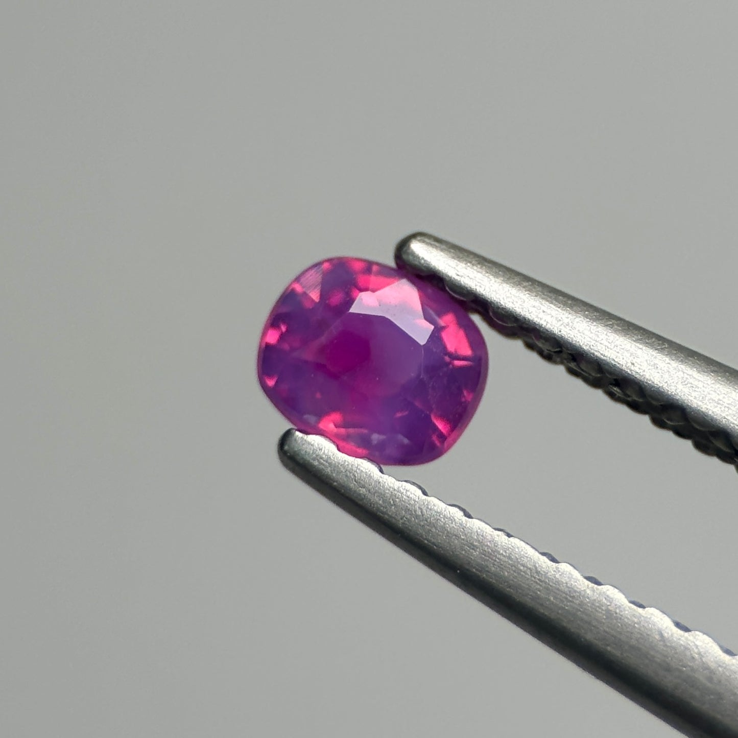0.25 ct Natural Pinkish Purple Milky Sapphire Vietnam. Cushion Shape.