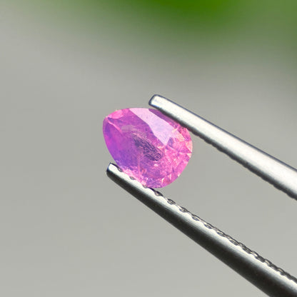 0.48 ct Natural Pink Milky Sapphire Vietnam. Pear Shape. No Treatment.