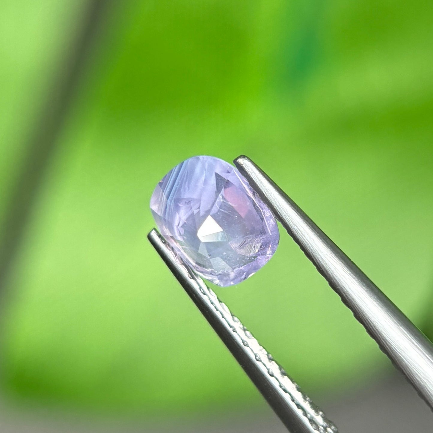 0,86ct Natural Purple Milky Sapphire Vietnam. Cushion Shape. No Treatment Milky Sapphire Luc Yen.