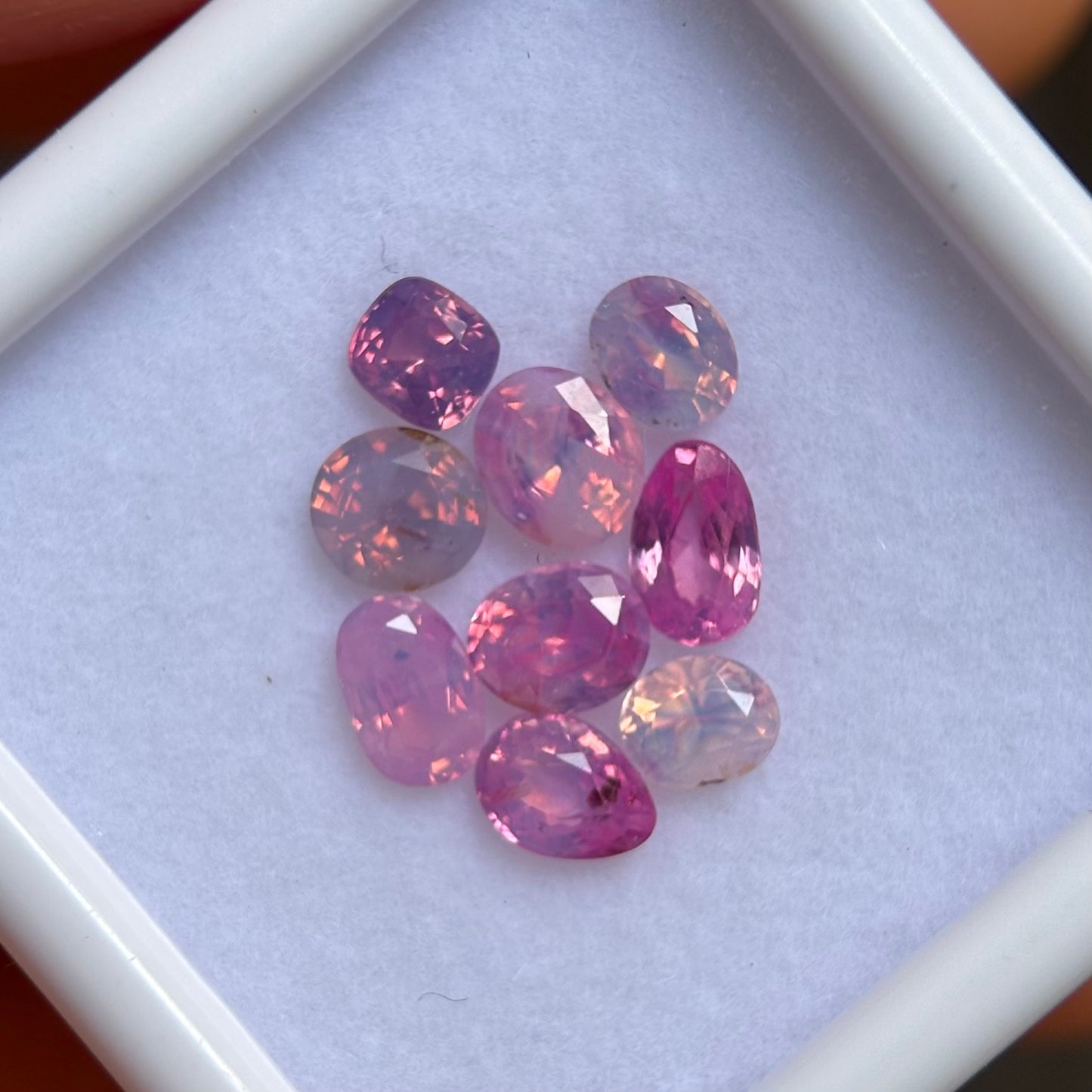 2.09 ct/ 9Pcs Natural Milky Sapphire Viet Nam. A Quality. No treatment.