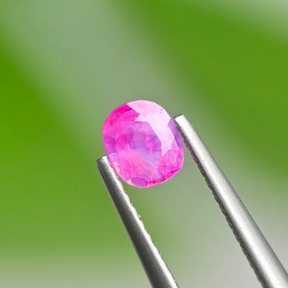 0.50 ct Natural Pink Milky Sapphire Vietnam. Cushion Shape. Unheat.