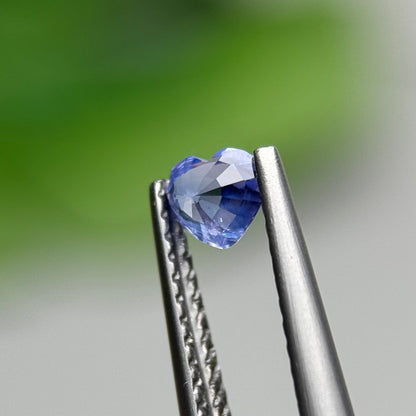 0.38 ct Natural Purple Milky Sapphire Vietnam. Heart Shape. No Treatment.