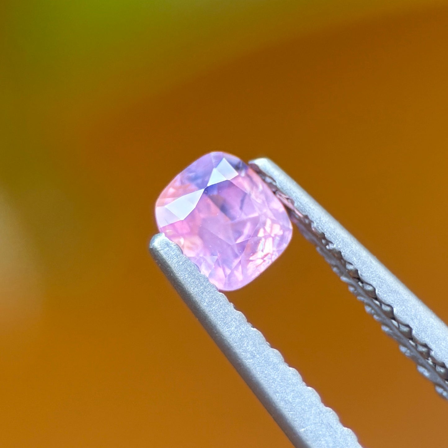 0.42 ct Natural Pink Milky Sapphire Vietnam. Cushion Shape. Unheat.