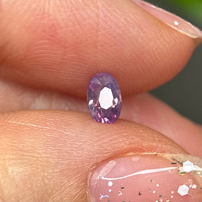 0.45ct Natural Pinkish Purple Milky Sapphire Vietnam.