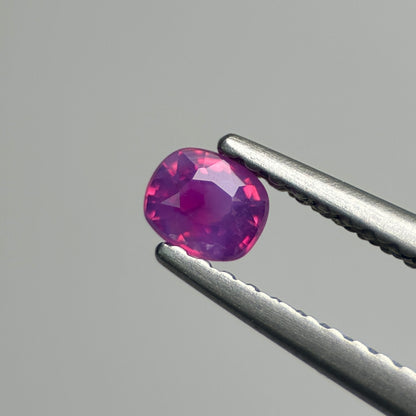 0.25 ct Natural Pinkish Purple Milky Sapphire Vietnam. Cushion Shape.